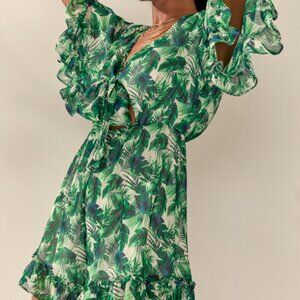 Sabrina Palm Print Romper